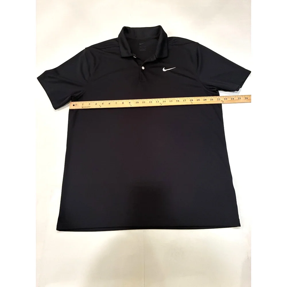 NIKE Dri-Fit Men's Polo Size L Black
